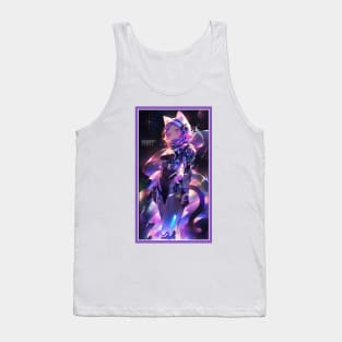 Anime Cute Cat Girl | Quality Anime Girl Artwork | Sci-Fi Manga Girl Anime Art Tank Top